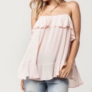 Free people cascades cami in pink XS
